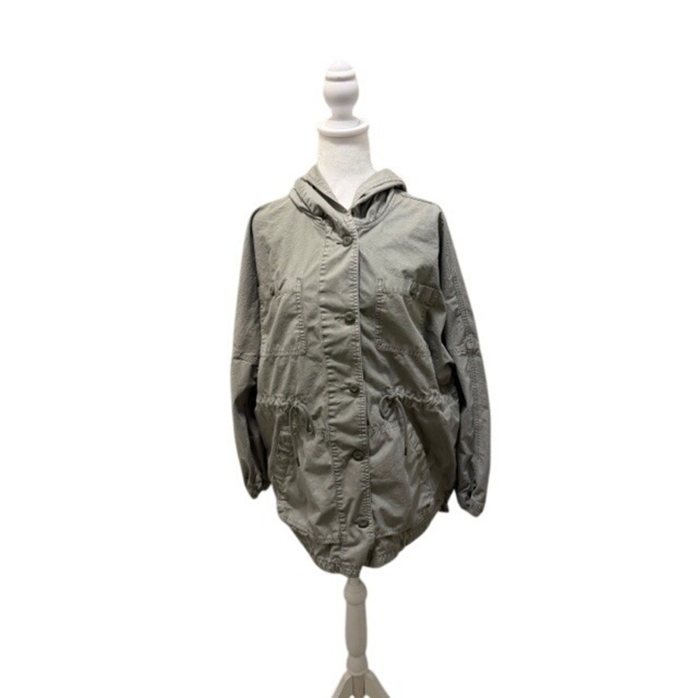 American Eagle‎ Outfitters Olive Green Hooded Utility Jacket Size M EUC